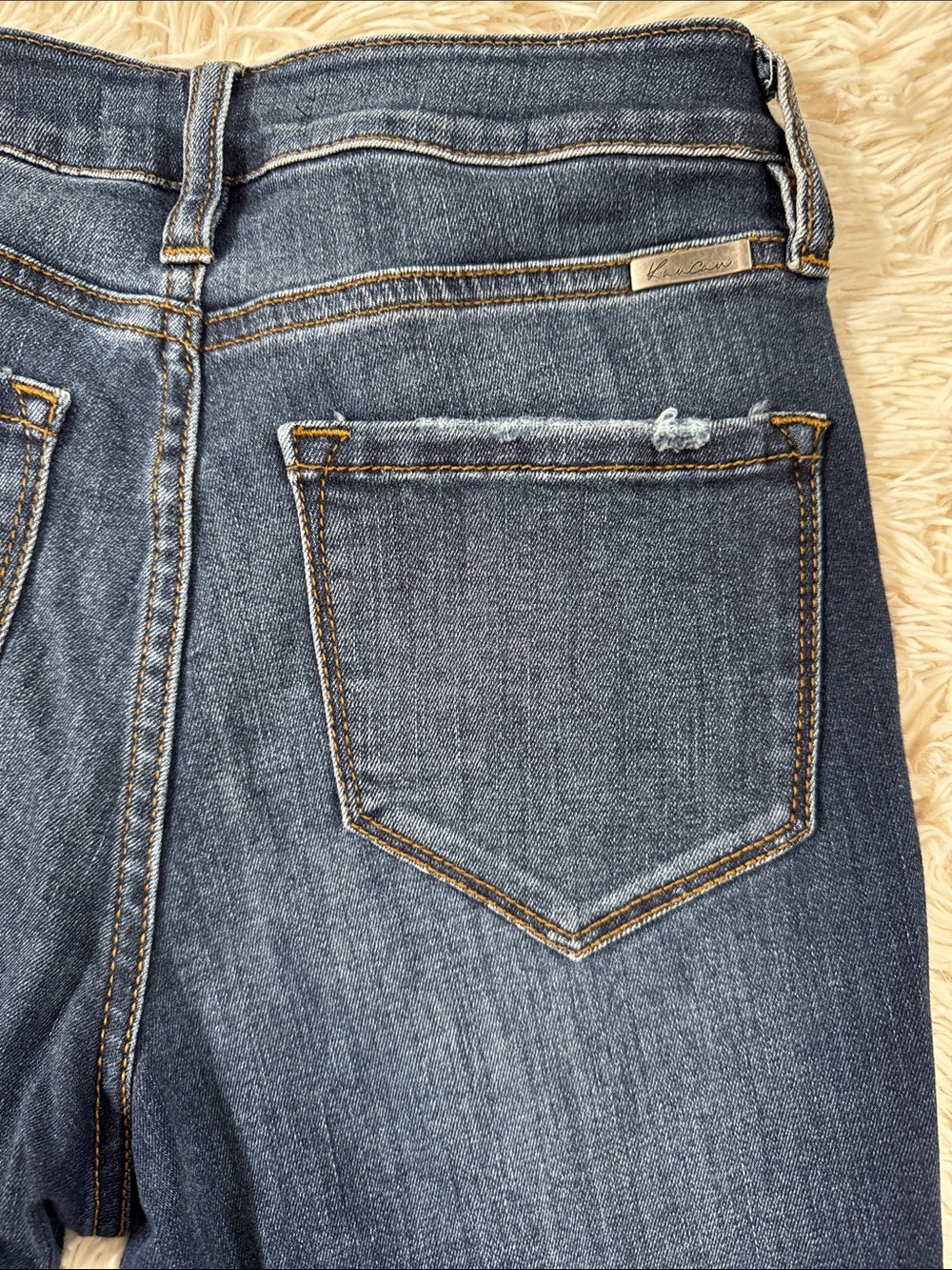 KanCan High-Rise Button-Fly Skinny Jeans 💗 Dark Blue - Picture 7 of 13